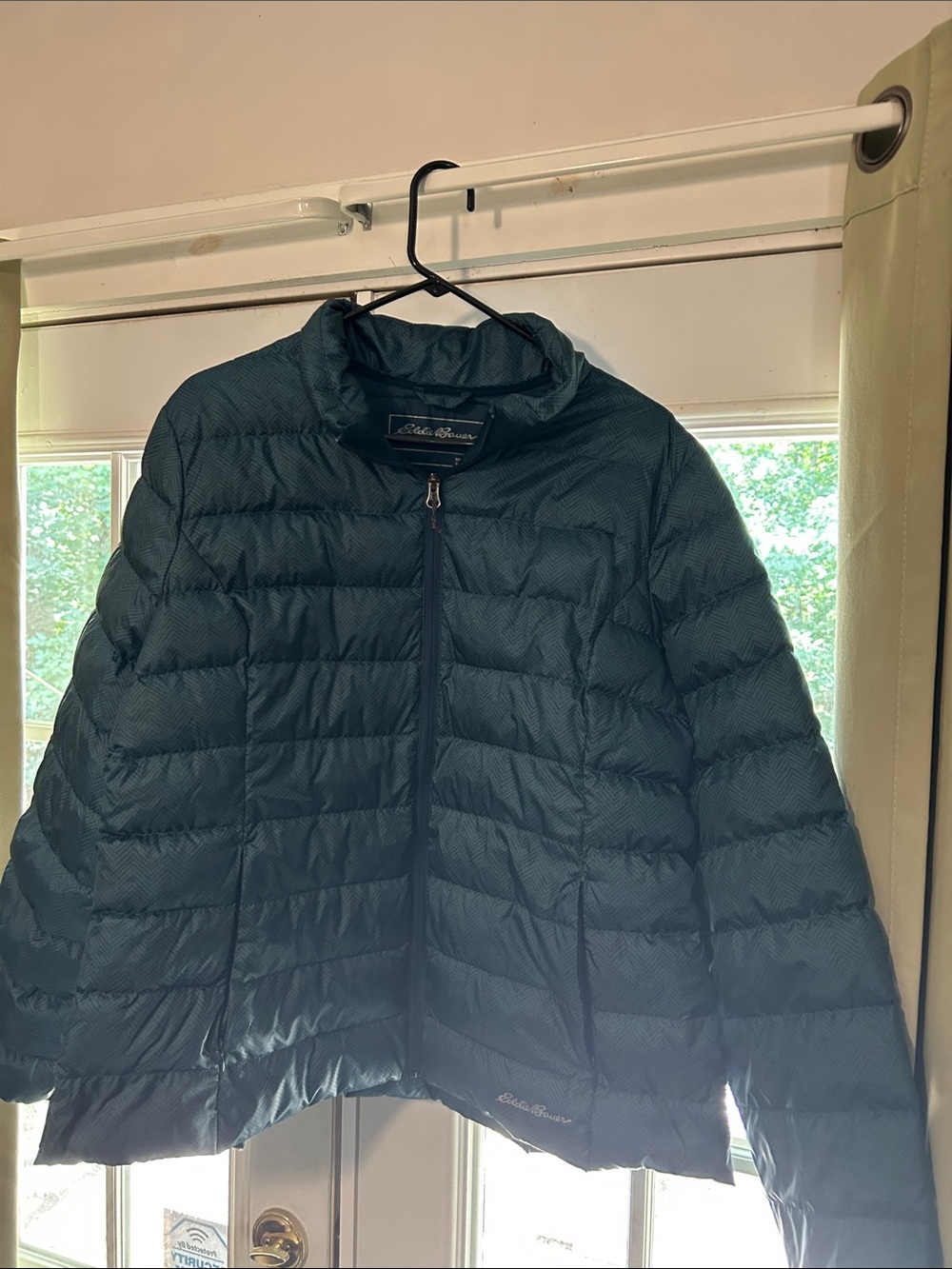 Eddie Bauer Dark Teal Quilted Packable Puffer Jacket